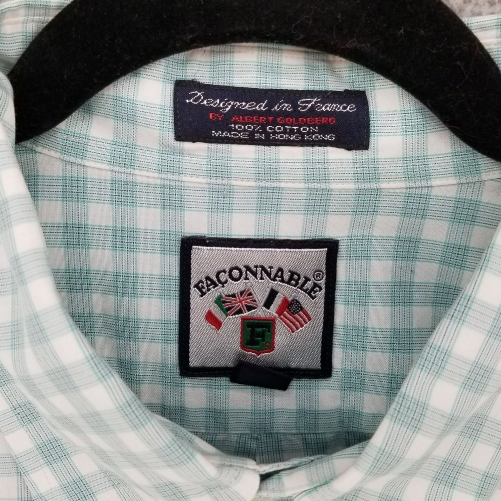 Faconnable Light Mint Gingham Button-Down Shirt - image 5